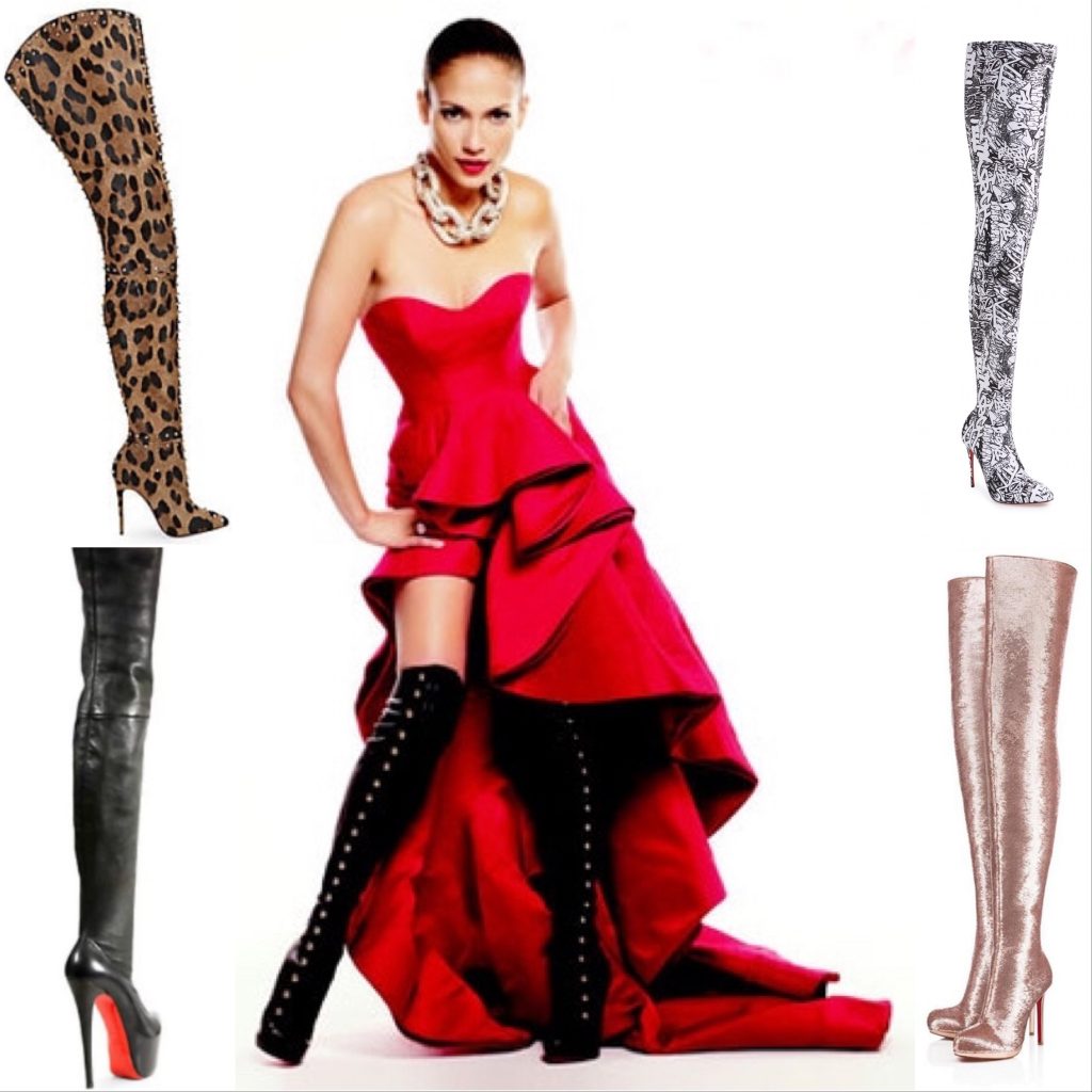 Jennifer Lopez and Christian Louboutin Supra Fifre 120 Thigh-high Boots