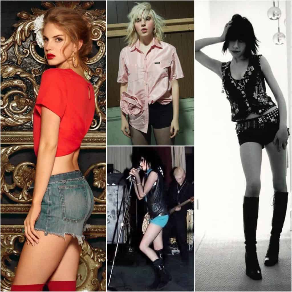 Lana Del Ray, Julia Cummings, Siouxsie, PJ Harvey Short Shorts